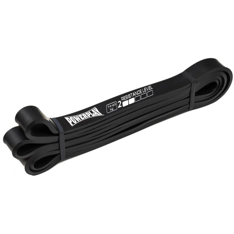Еспандер-петля (гумка для фітнесу і кроссфіту) PowerPlay 4117 Power Band Чорна (14-23kg)