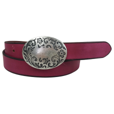 Жіночий шкіряний ремінь з вінтажною пряжкою Vanzetti ліловий