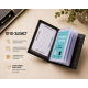 Шкіряний картхолдер, чохол для платіжних карток із захистом RFID Dugros чорний
