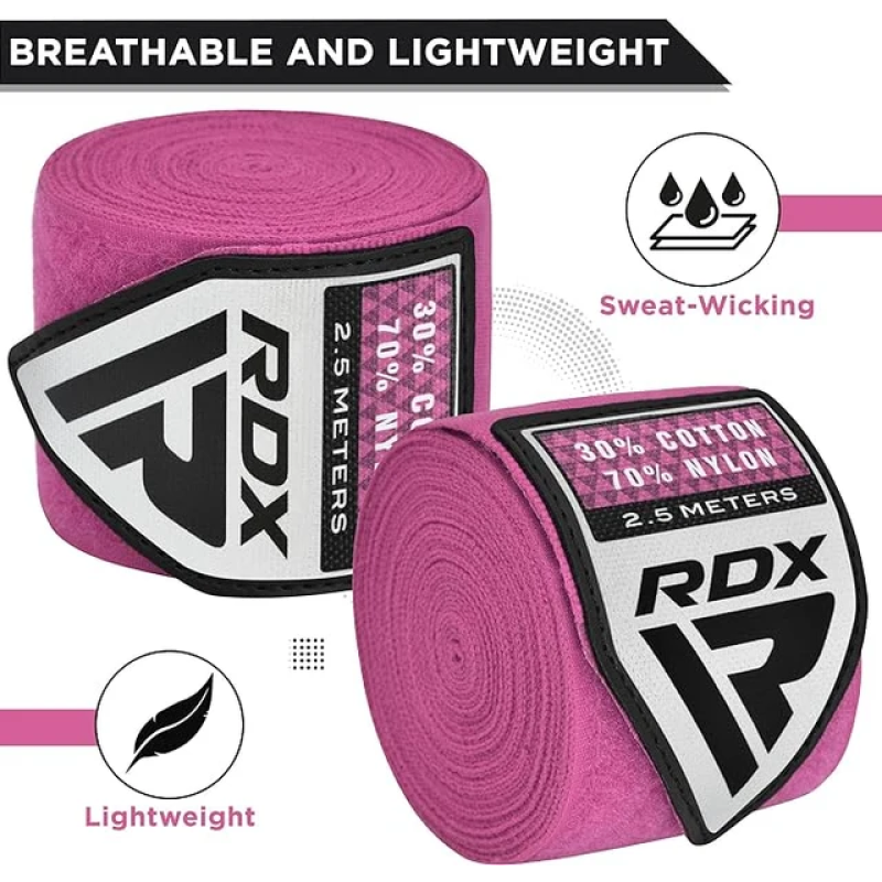 Бинти для боксу RDX Hand Wraps Pink (2.5м.)