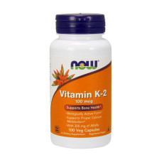 Витамины, Vitamin K-2 100 mcg, NOW, 100 капсул