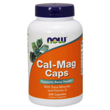 Витамины и минералы, Cal-Mag Caps, NOW, 240 капсул