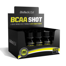 BCAA, BCAA Shot zero carb, BioTech, 20 × 60 мл (Лайм)