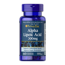 Добавка для здоровья, Alpha Lipoic Acid 300 mg, Puritan's Pride, 60 капсул