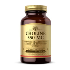 Витамины и минералы, Choline 350 mg, Solgar, 100 капсул