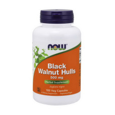 Добавка для здоровья, Black Walnut Hulls 500 mg, NOW, 100 капсул