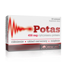 Витамины и минералы, Potas 416 mg, OLIMP, 60 таблеток