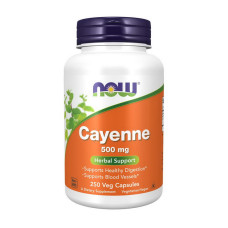 Добавка для здоровья, Cayenne 500 mg, NOW, 250 капсул