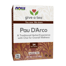 Добавка для здоровья, Pau D'Arco, NOW, 24 чайных пакетиков