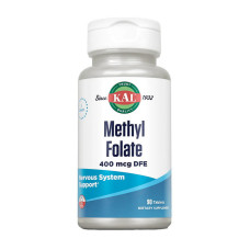 Витамины и минералы, Methyl Folate 400 mcg, KAL, 90 таблеток