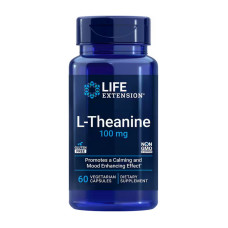 Аминокислоты, L-Theanine 100 mg, Life Extension, 60 капсул