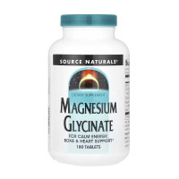 Магній, Magnesium Glycinate, Source Naturals, 180 таблеток