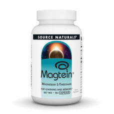 Витамины и минералы, Magtein 667 mg, Source Naturals, 90 капсул