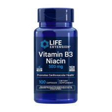 Витамины, Vitamin B3 Niacin 500 mg, Life Extension, 100 капсул
