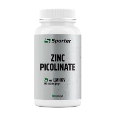 Цинк, Zinc Picolinate 25 mg, Sporter, 60 капсул