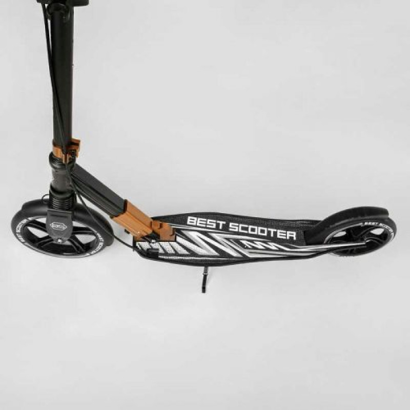 Самокат алюминиевый "Best Scooter" (колеса PU, ФАРА, зажим руля, d передних колес – 230 мм, d задних колес 200 мм, 1 амортизатор передний)