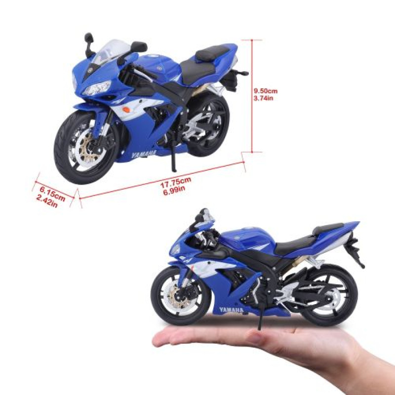 Мотоцикл іграшковий Yamaha YZF-R1 в масштабі 1:12