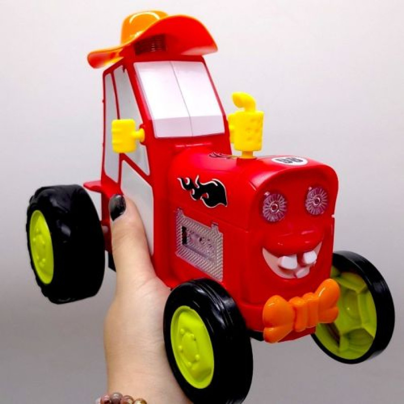 Трактор танцюючий "CrazyCar" на радіокеруванні, акум.USB.,музика, світло, танцює кор.24x14x16см (ЧЕРВОНИЙ)