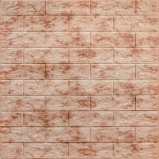 Декоративна 3D панель самоклейка 700х770х5мм Мармур червоний (цегла) (063) SW-00000035