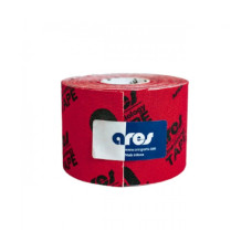 Кінезіо тейп Ares Logo 5см х 5м Красный с черным лого