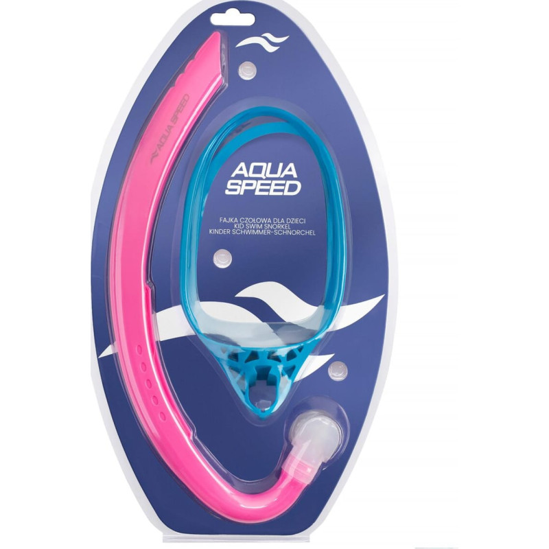 Дихальна трубка для снорклінгу Aqua Speed Juno Junior 62928 рожевий, синій Діт One Size