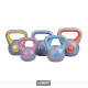 Гиря LiveUp Plastic Kettlebell, цельнолитая, 3 кг, пластик, серо-голубая