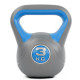 Гиря LiveUp Plastic Kettlebell, цельнолитая, 3 кг, пластик, серо-голубая