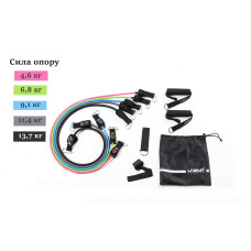 Набір еспандерів 5шт з кріпленнями LiveUp EXPANDER TUBE SET