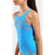 Купальник закритий для дівчат Arena GRAPHIC SWIMSUIT V BACK блакитний Діт 128 см