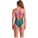 Купальник закритий для жінок Arena BRIGHT GLARE SWIMSUIT V BACK