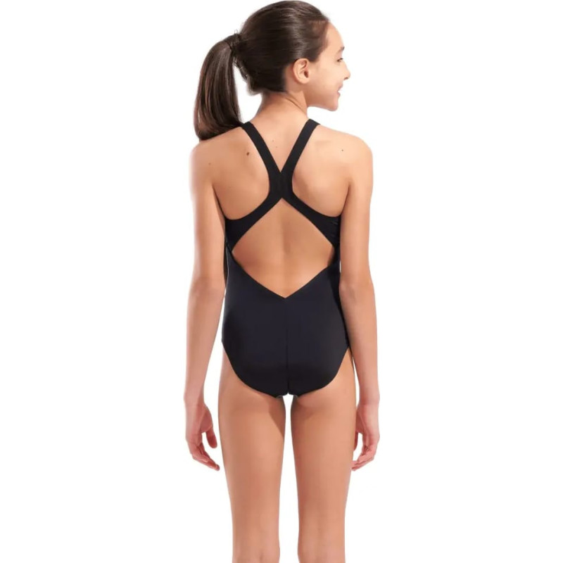Купальник закритий для дівчат Arena MULTI COLOURS SWIMSUIT V BACK блакитний, чорний Діт 116 см