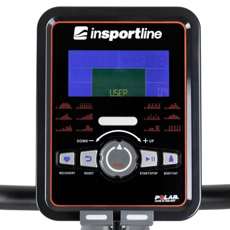 Велотренажер горизонтальний електромагнітний inSPORTline Omahan RMB сірий