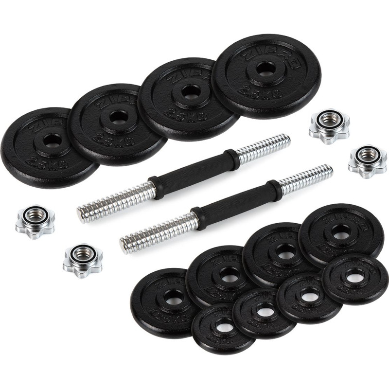 Гантелі розбірні у кейсі ZIPRO Cast Iron, 2 x 10 кг