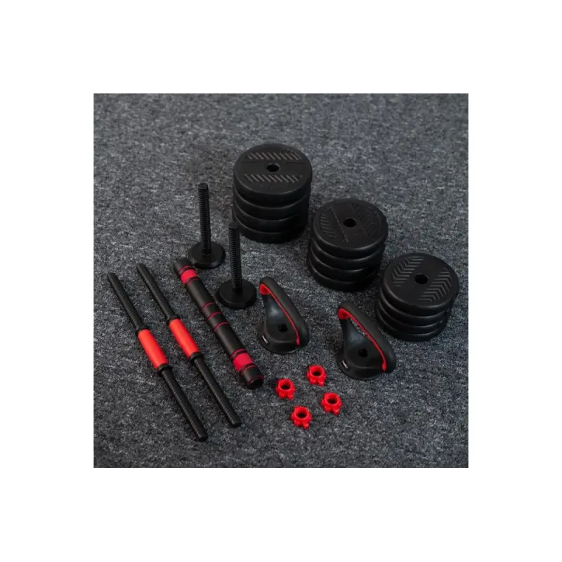 Гантелі розбірні HMS SGN130 PRO 6-в-1 зі штангою та гирями 30 кг