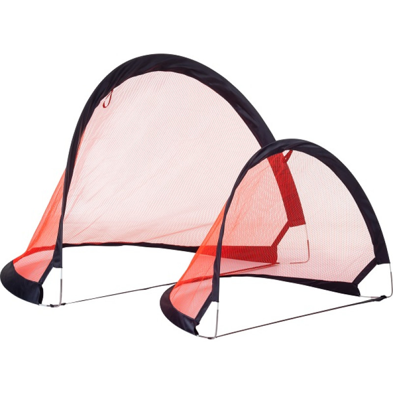 Ворота футбольні Pure2Improve POP-UP 120 x 86 см, чорно-червоні