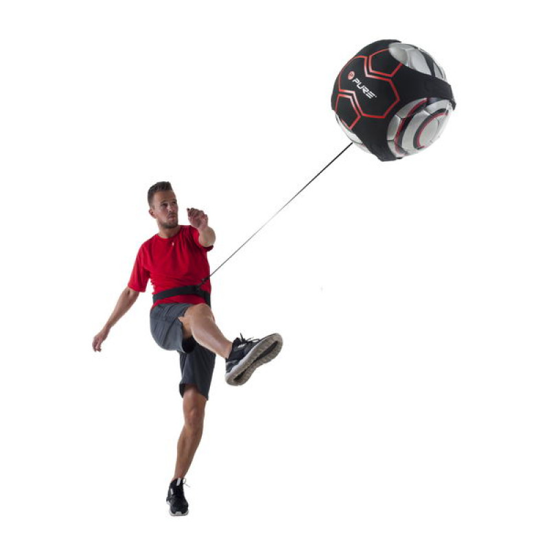 Футбольний тренажер Pure2Improve Tethered Ball, чорно-червоний
