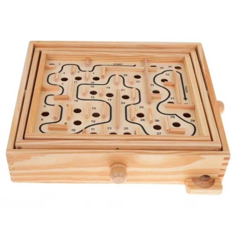 Аркадна гра "Дерев'яний лабіринт" Ramiz ZDR.MG094, 29,5 х 25 х 6 см