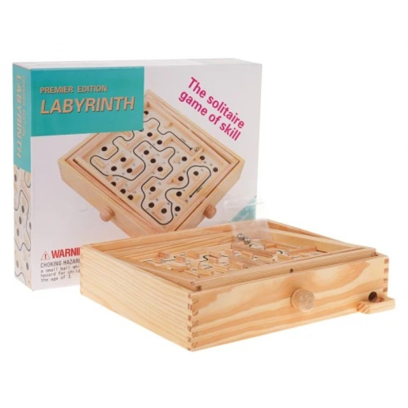 Аркадна гра "Дерев'яний лабіринт" Ramiz ZDR.MG094, 29,5 х 25 х 6 см