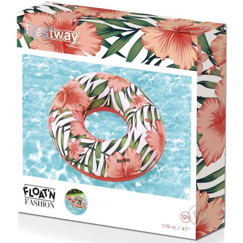 Коло надувне для плавання Bestway 36237 рожеве, 119 см