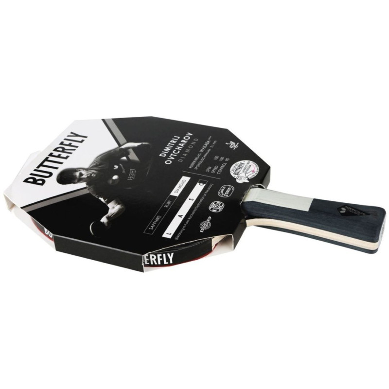 Ракетка для настільного тенісу BUTTERFLY Ovtcharov Diamond, чорна