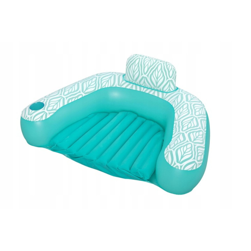 Крісло надувне для плавання Bestway Comfort Plush Pro 43719 145 х 120 см, бірюзове