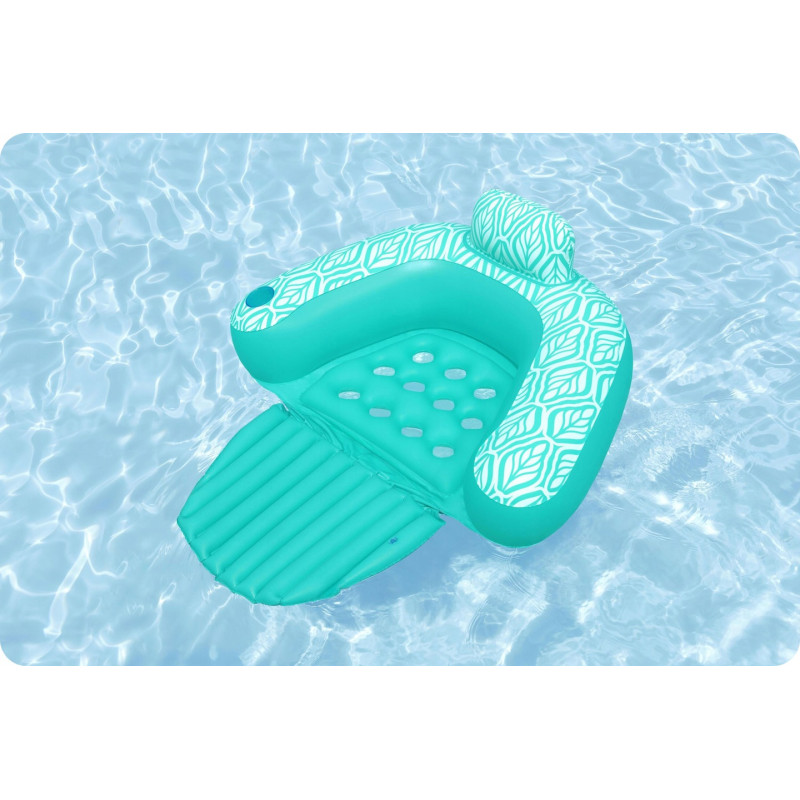 Крісло надувне для плавання Bestway Comfort Plush Pro 43719 145 х 120 см, бірюзове
