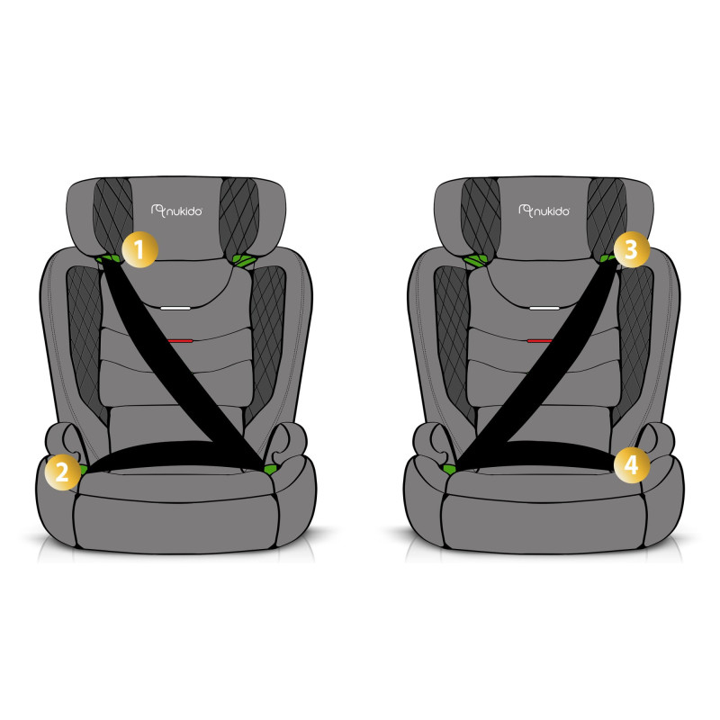 Автокрісло Nukido Louis Soft ISOFIX 15-36 кг, сіре