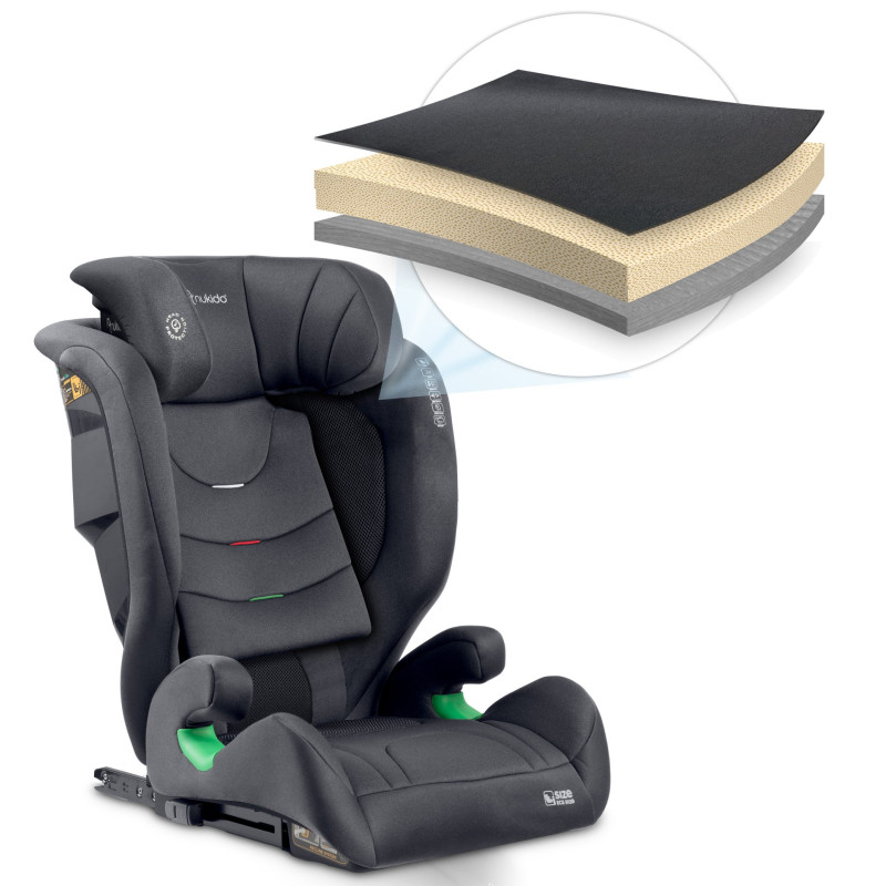 Автокрісло Nukido Louis Soft ISOFIX 15-36 кг, сіре