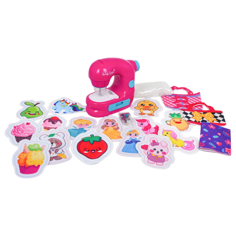 Дитяча швейна машинка з функцією світла, звуку та аксесуарами Ramiz ZDZ.7801-15, рожева