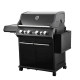 Газовий гриль SANTOS S-418 All Black, з бічним і заднім пальниками, чорний повністю 890055 Код: 010956