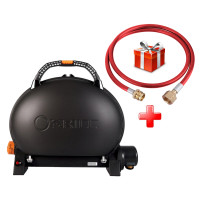 КОМПЛЕКТ Портативний переносний газовий гриль O-GRILL 500, чорний + шланг в подарунок! Код: 011672