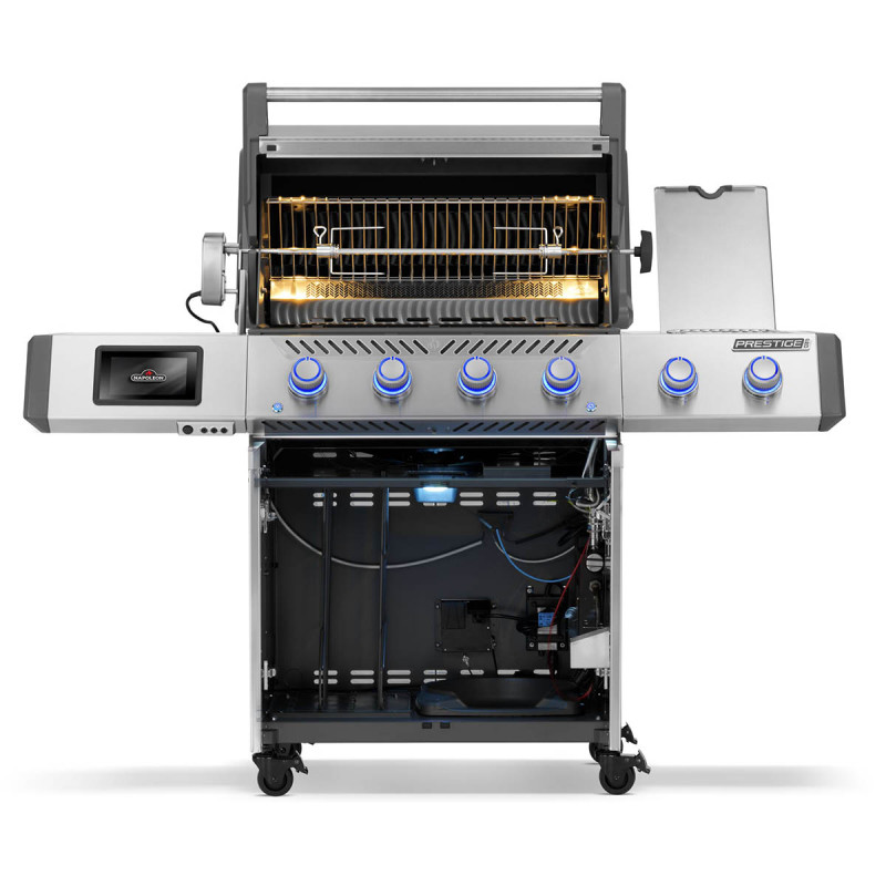 Газовий гриль Napoleon Prestige PRO 500 Connected з бічною конфоркою Sizzle Zone та вертілем нерж сталь PRO500VXRSIBPSS Код: 013841