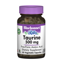 Таурин 500 мг, Bluebonnet Nutrition, 50 гелевых капсул