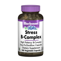 Стрес В-Комплекс 100, Bluebonnet Nutrition, 100 гелевих капсул